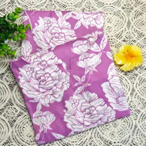 IMG_20260206_160534156 (1) 3 Large floral print Purple Cord-set in Soft Cotton