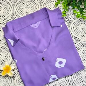 IMG_20260206_150917126 (1) 3 Bandhani printed Lavender colour Kurta/ top in Viscose Rayon