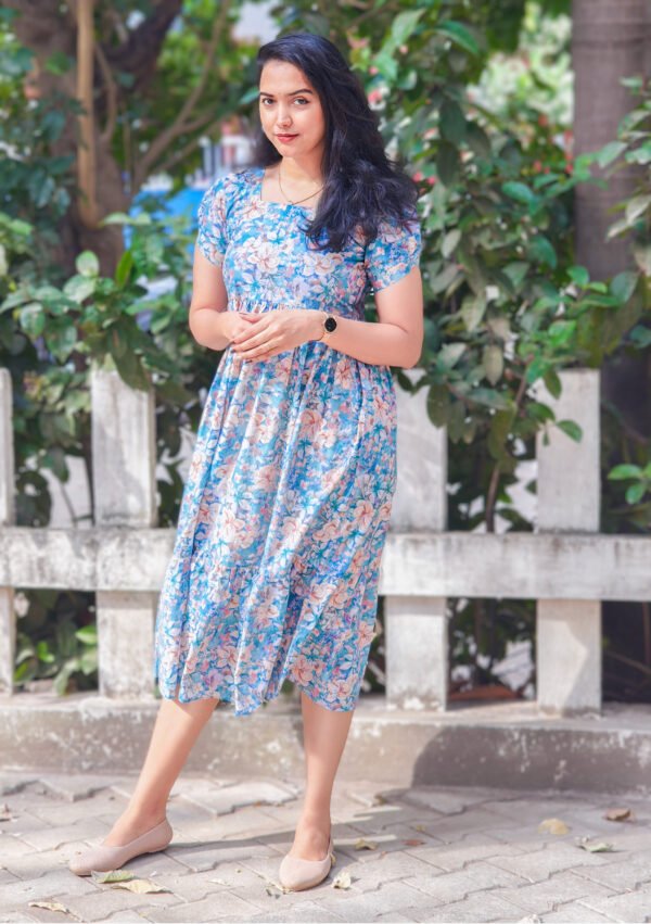 Cotton Hakoba floral printed frock