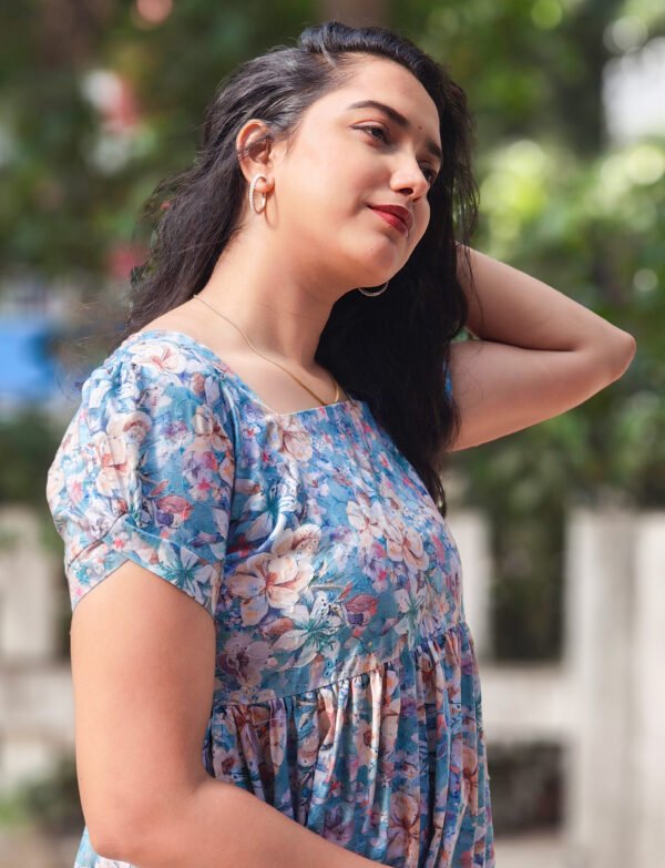 Cotton Hakoba floral printed frock